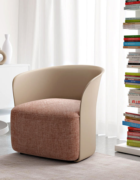Le Di Vita modern Dressing Table Chair with curved design and plush fabric seat for stylish interiors