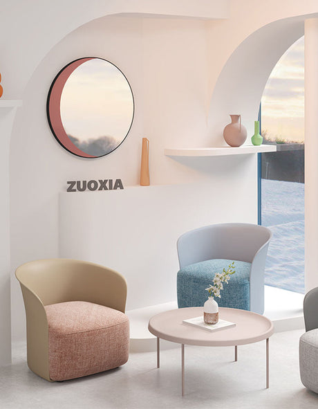 Modern Le Di Vita Dressing Table Chair in soft hues, perfect for elegant interior spaces