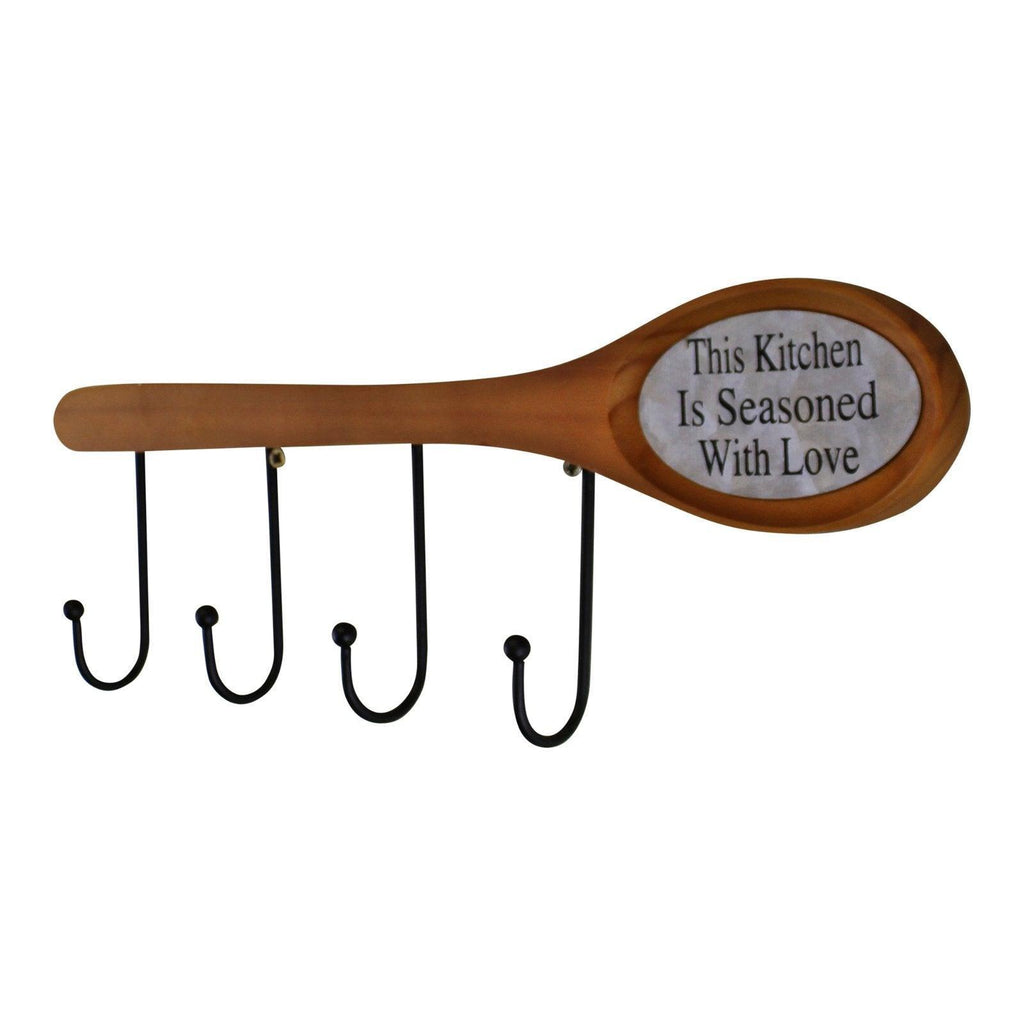 26cm Wooden Spoon W/Hooks - Shades 4 Seasons