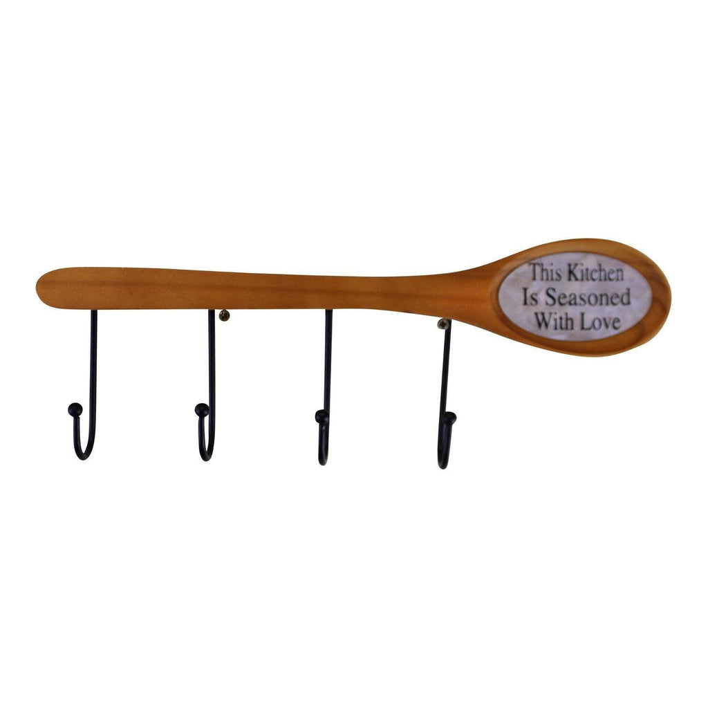 26cm Wooden Spoon W/Hooks - Shades 4 Seasons