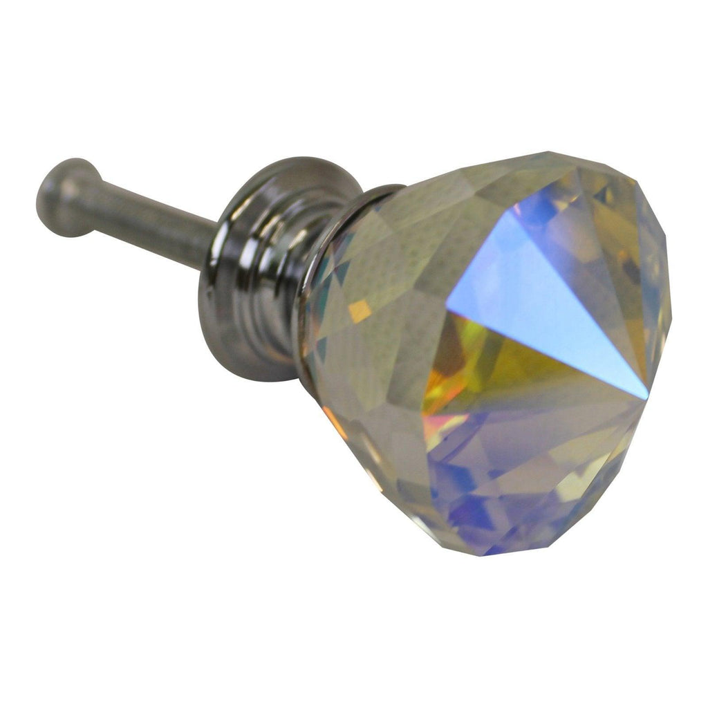 3cm Crystal Effect Doorknobs, diamond shaped, set of 4 - Shades 4 Seasons