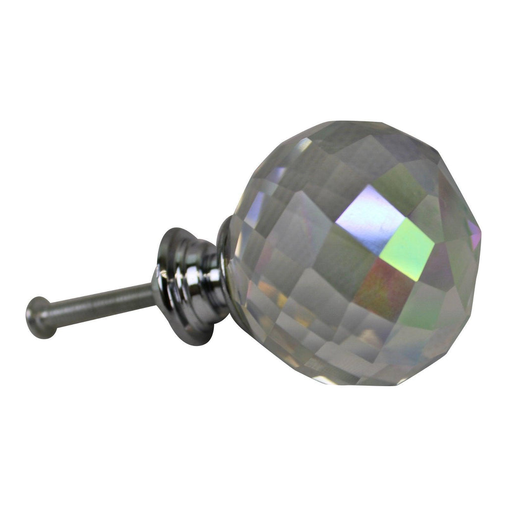 4cm Crystal Effect Doorknobs, Spherical, set of 4 - Shades 4 Seasons
