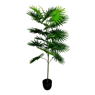 Artificial Fan Palm Tree with 18 leaves, 160cm - Shades 4 Seasons