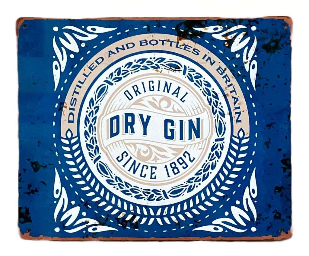 Metal Sign Plaque - Dry Gin Bar - Shades 4 Seasons