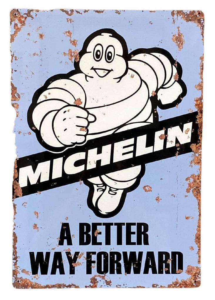 Metal Vintage Wall Sign - Michelin A Better Way Forward Tyres - Shades 4 Seasons