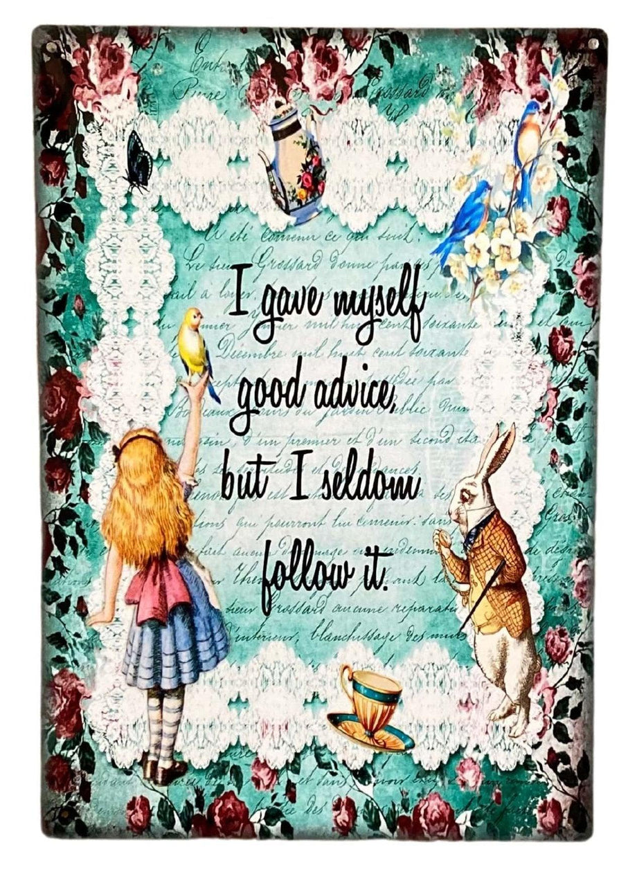 Vintage Alice In Wonderland Quote Metal Sign Perfect For - Temu