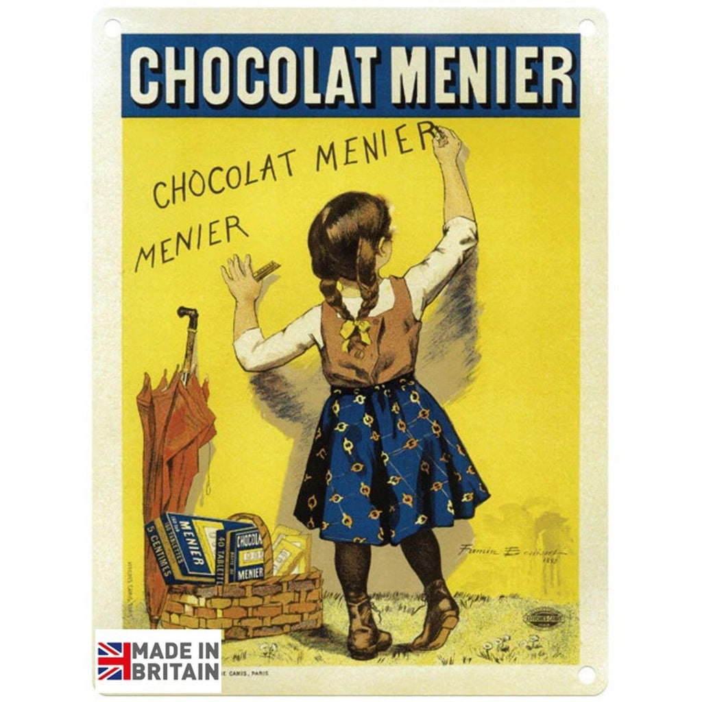 Large Metal Sign 60 x 49.5cm Vintage Retro Chocolat Menier - Shades 4 Seasons