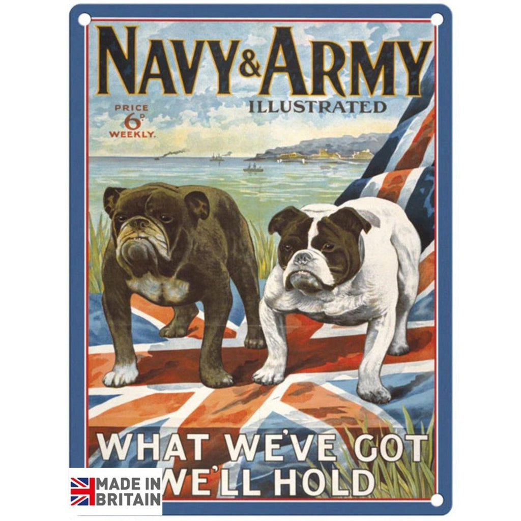 Small Metal Sign 45 x 37.5cm Vintage Retro Navy & Army - Shades 4 Seasons