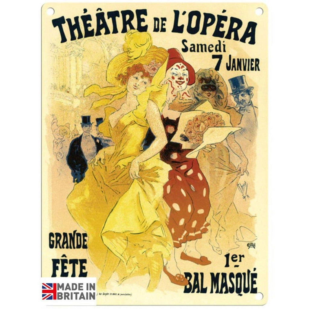 Large Metal Sign 60 x 49.5cm Vintage Retro Theatre De L'opera - Shades 4 Seasons