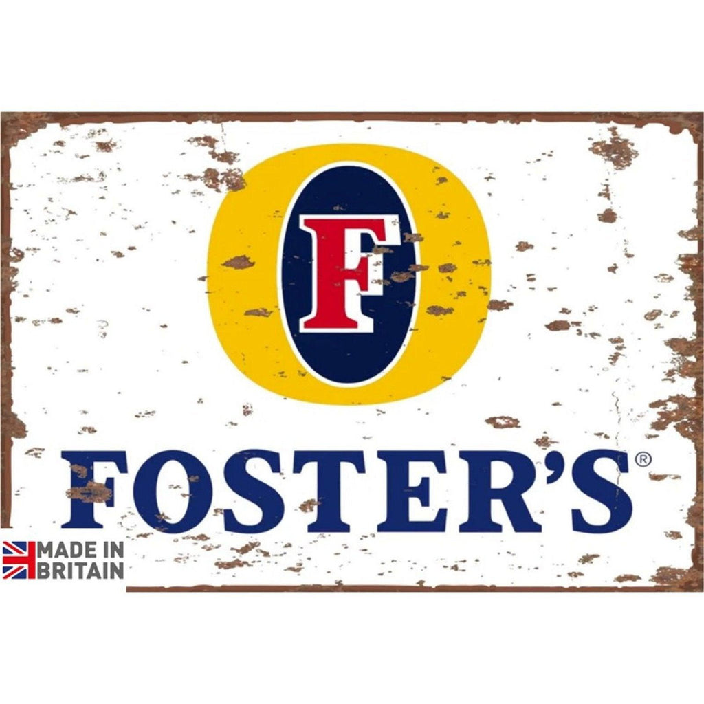 Large Metal Sign 60 x 49.5cm Foster's Ice Cold - Shades 4 Seasons