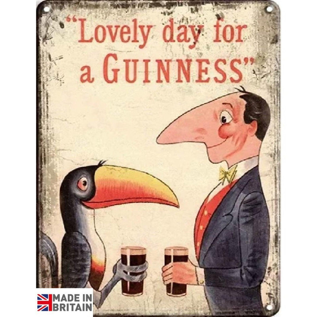 Small Metal Sign 45 x 37.5cm Guinness Toucan - Shades 4 Seasons