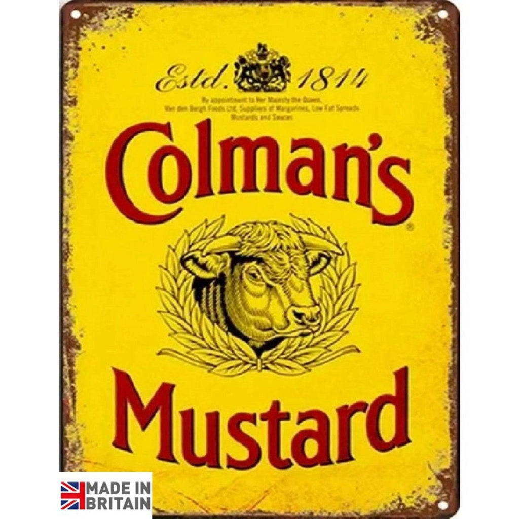 Small Metal Sign 45 x 37.5cm Colman's Mustard - Shades 4 Seasons