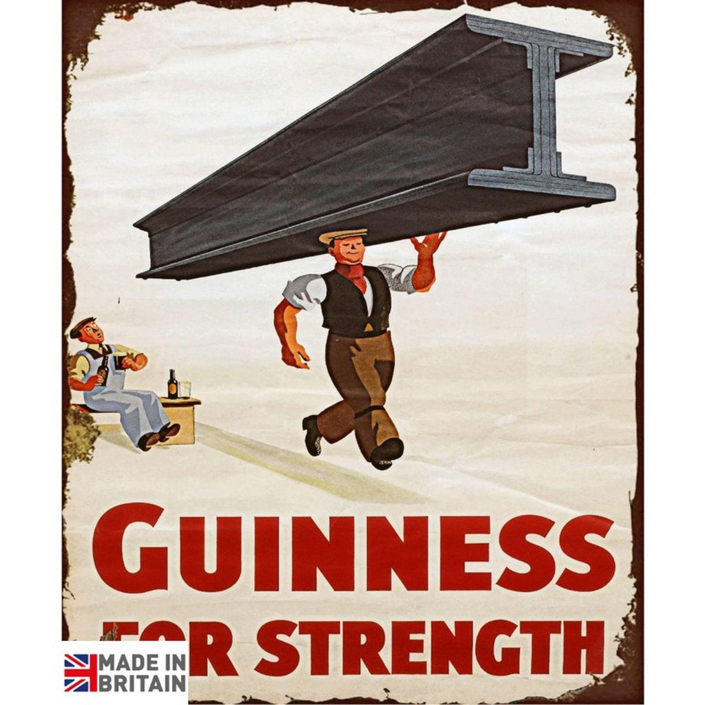 Large Metal Sign 60 x 49.5cm Guinness Beer Advert Girder - Shades 4 Seasons
