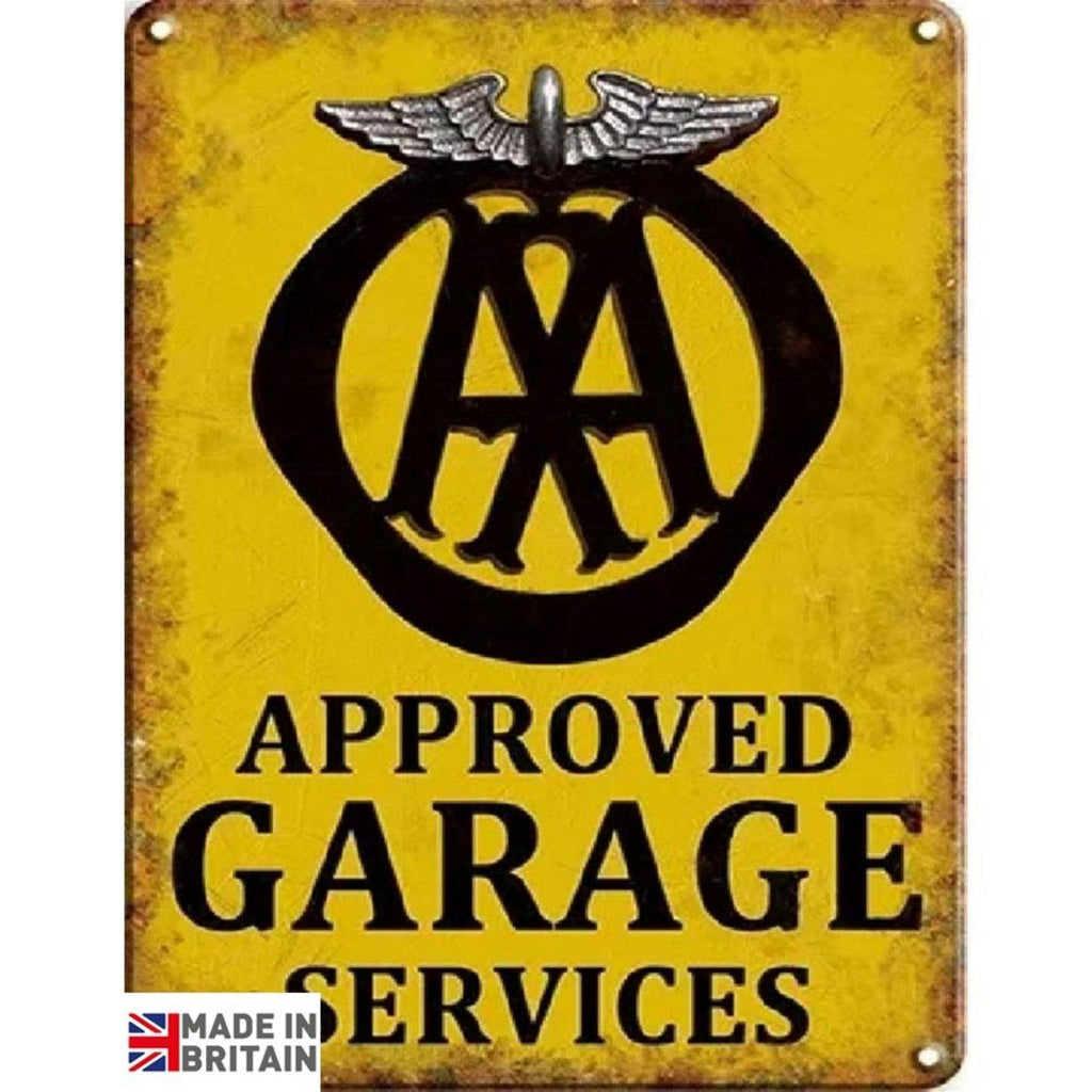 Small Metal Sign 45 x 37.5cm Approved Garage Services - Shades 4 Seasons