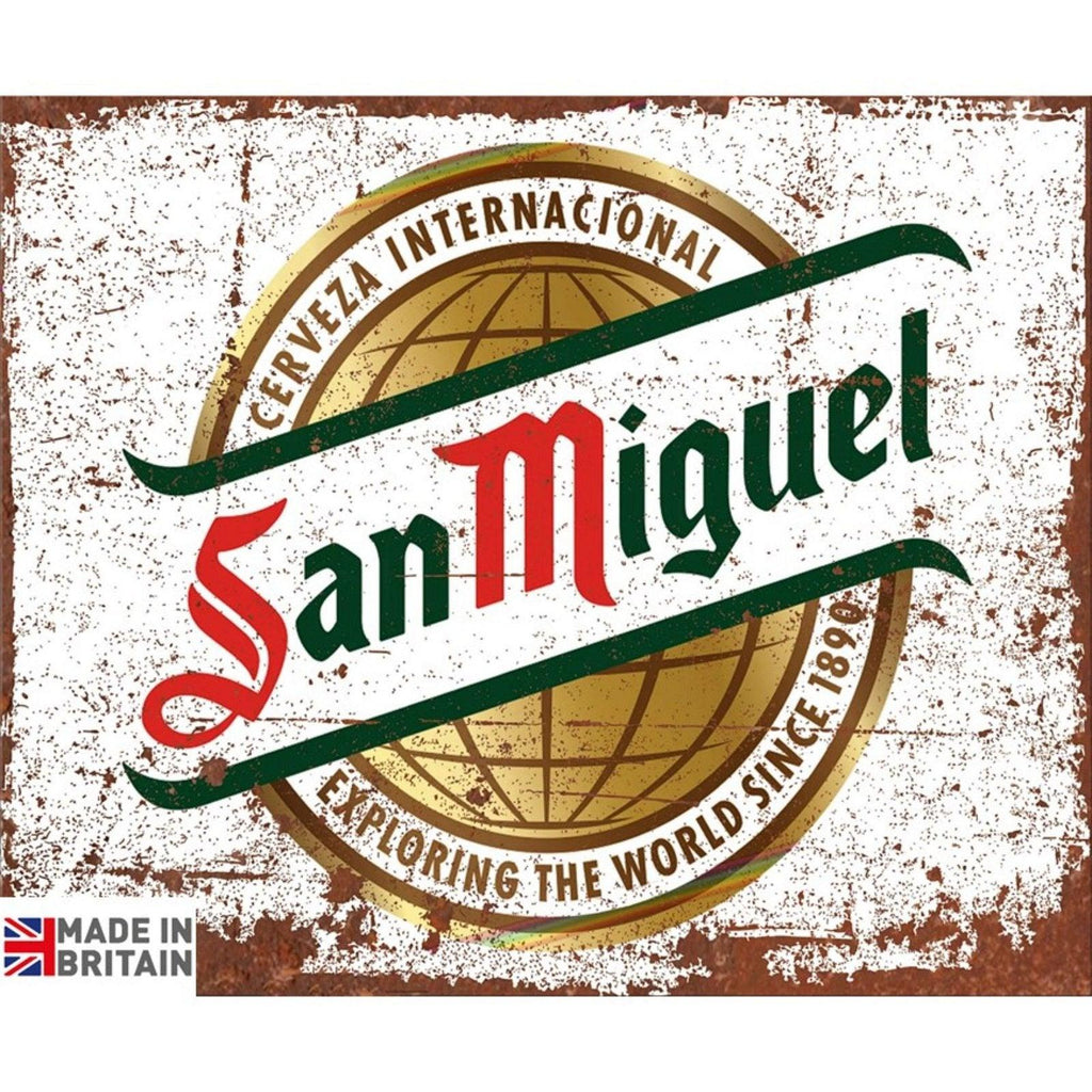 Large Metal Sign 60 x 49.5cm Beer San Miguel - Shades 4 Seasons