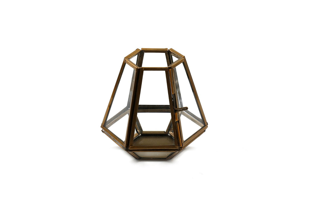 Bronze Glass Tea Light Holder Small - Shades 4 Seasons