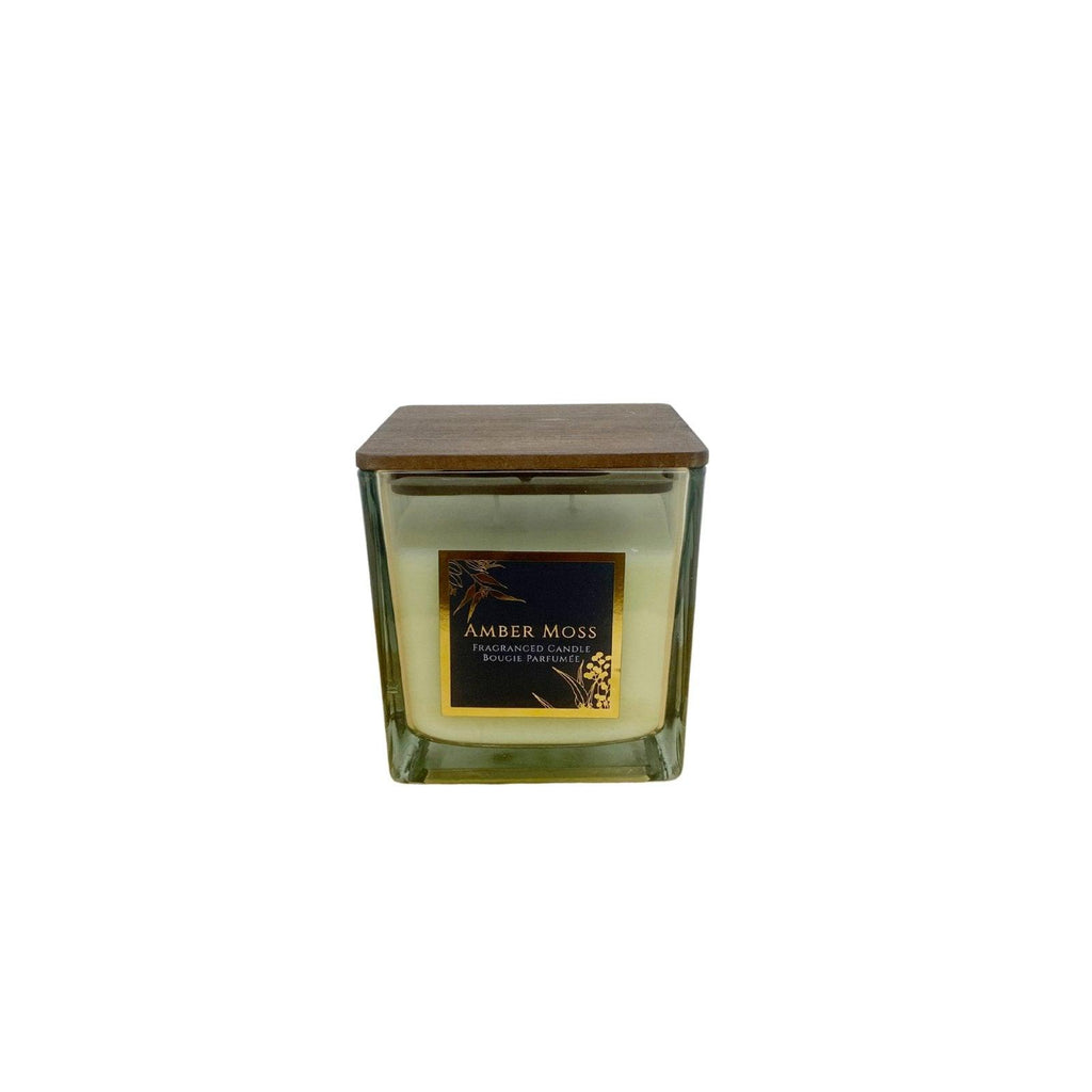 Amber Moss Scented Candle With Wooden Lid - Shades 4 Seasons