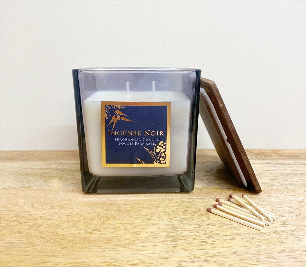 Incense Noir Scented Candle With Wooden Lid - Shades 4 Seasons
