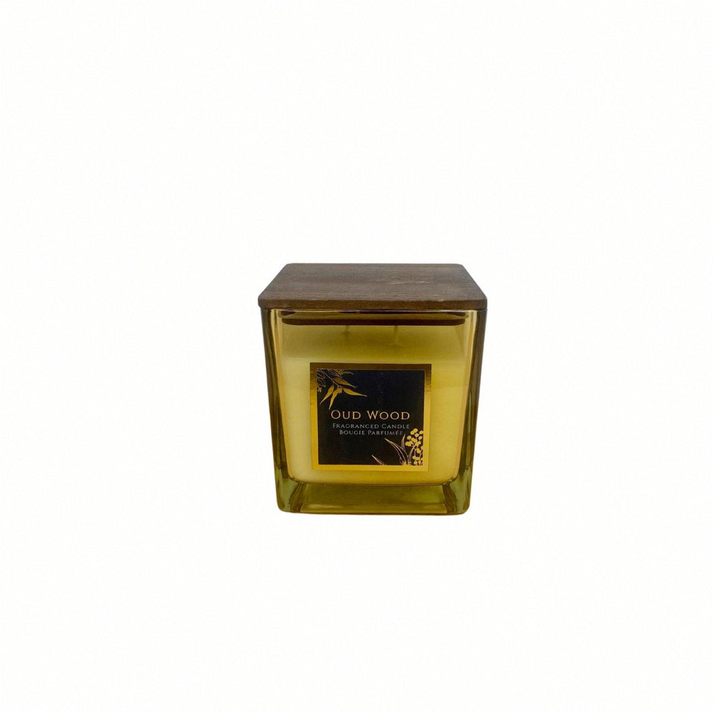 Oud Wood Scented Candle With Wooden Lid - Shades 4 Seasons