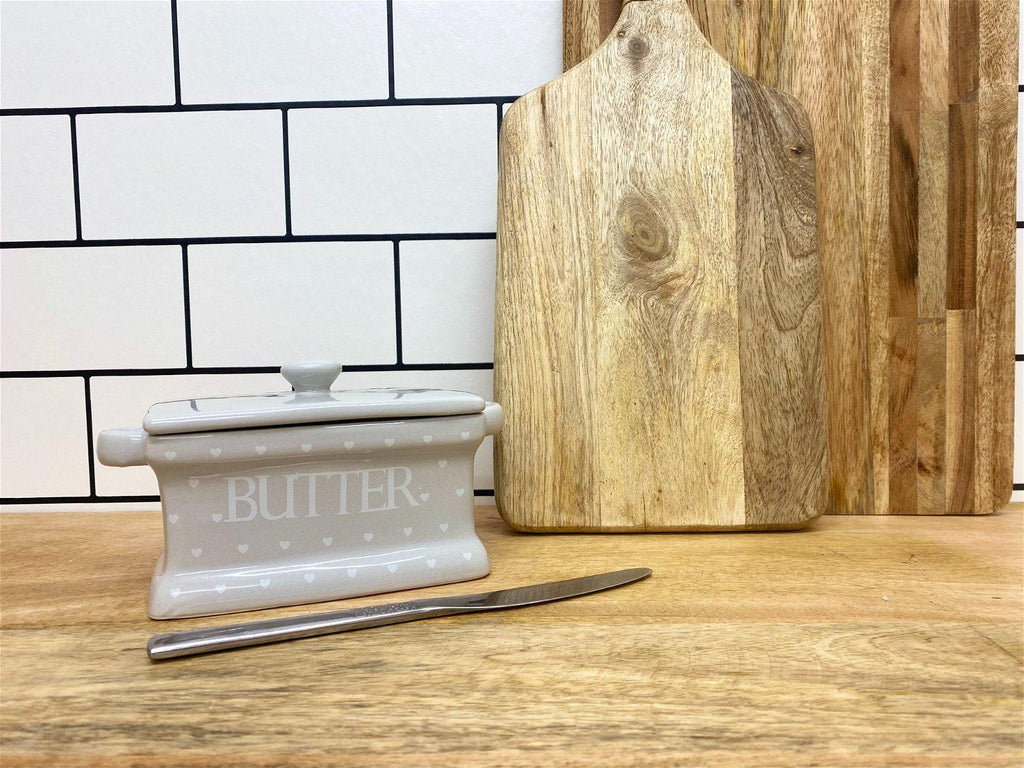 Heart Design Butter Dish - Shades 4 Seasons