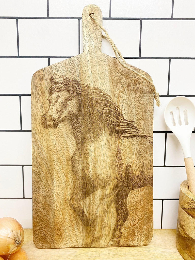 Engraved Horse Chopping Board - Shades 4 Seasons