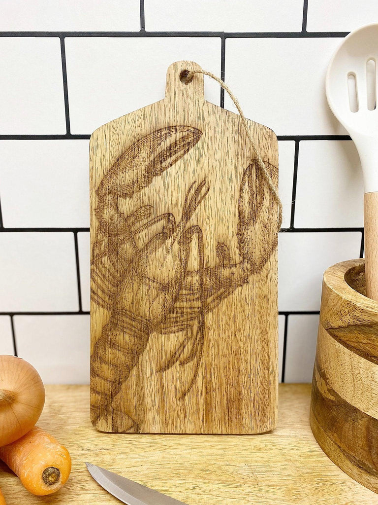 Lobster Engraved Wooden Cheese Board - Shades 4 Seasons