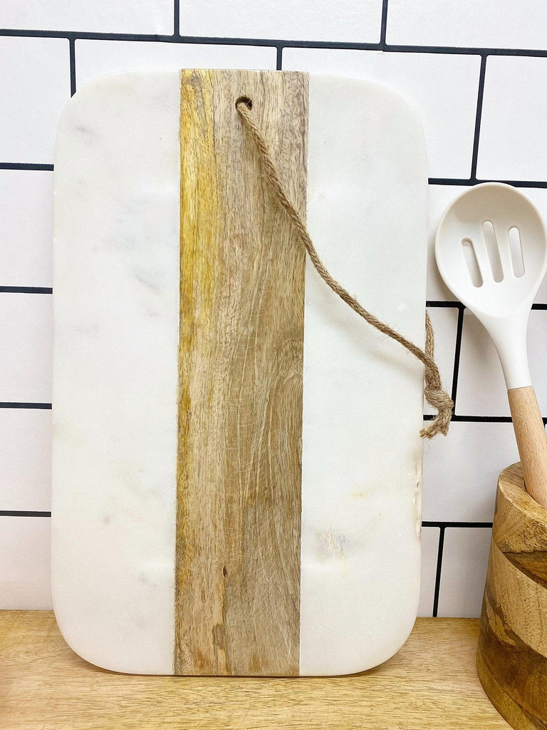 Wood and Marble Large Chopping Board - Shades 4 Seasons