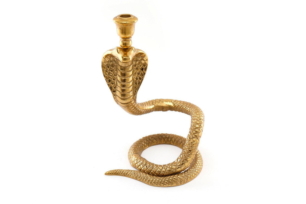 Large Gold Snake Candle Holder - Shades 4 Seasons