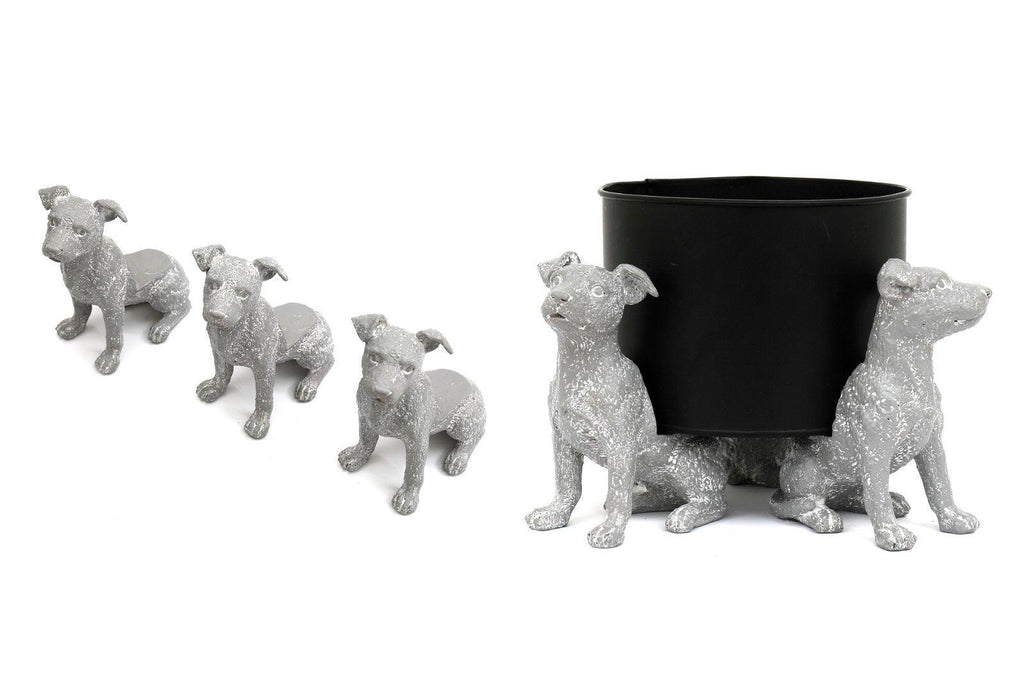 Set of Grey Dog Pot Risers - Shades 4 Seasons