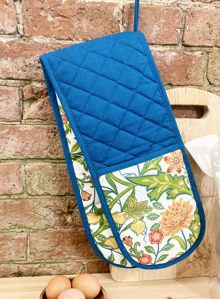 Blue Sussex Double Oven Glove - Shades 4 Seasons