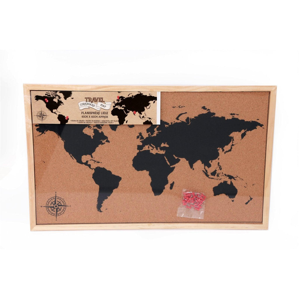 Framed Cork Board Map - Shades 4 Seasons
