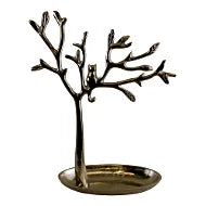Silver Metal Tree With Cat Jewellery Stand - Shades 4 Seasons