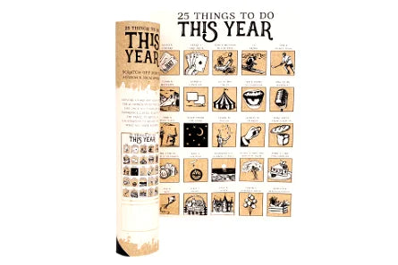 25 Things To Do This Year Scratch Poster - Shades 4 Seasons
