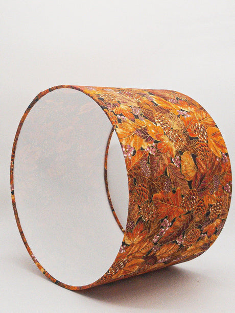 Autumn Beauties of Pine Cones and Leaves Drum Lampshade Shades 4 Seasons