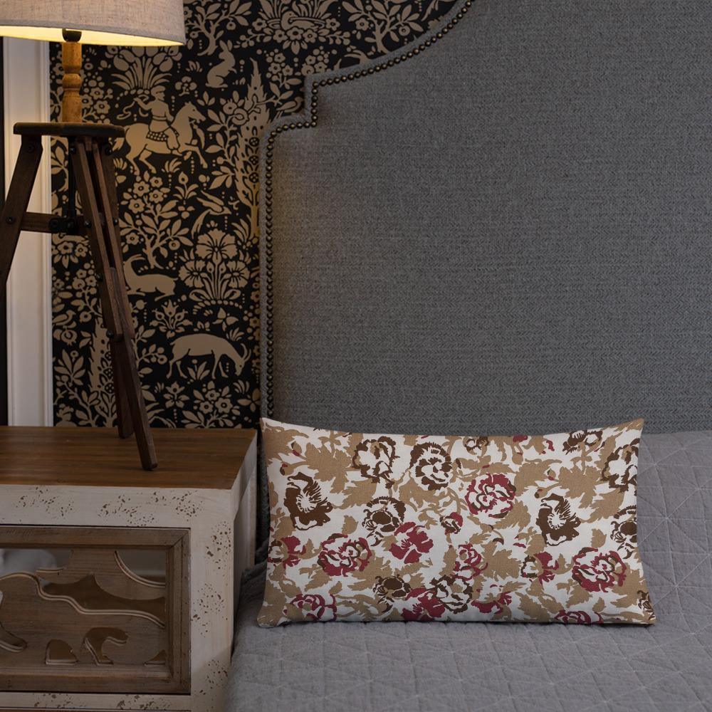 Premium Couch Cushion / Pillow - Autumn Rose Design - Shades 4 Seasons