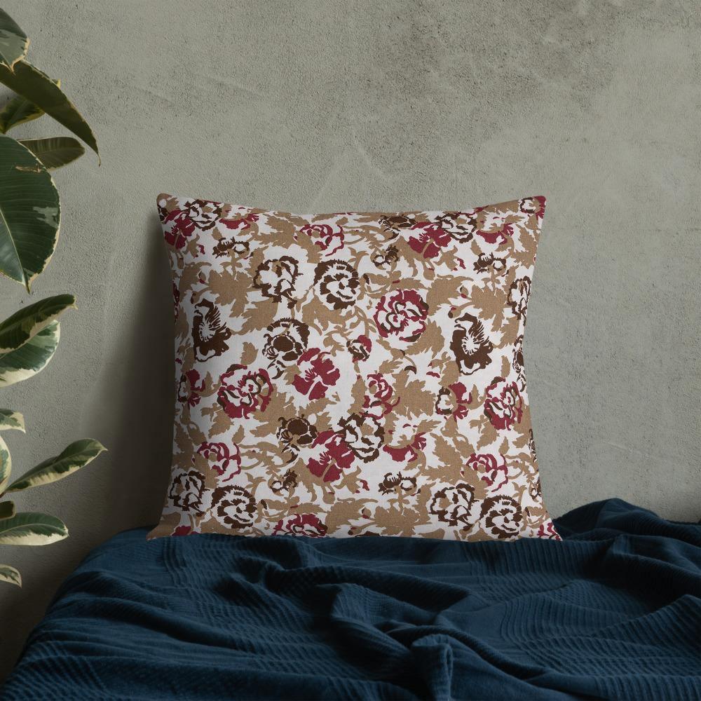 Premium Couch Cushion / Pillow - Autumn Rose Design - Shades 4 Seasons