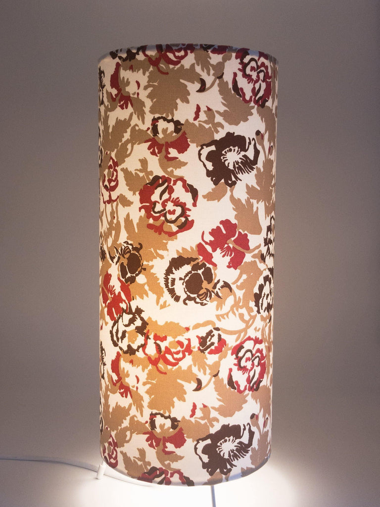 Autumn Rose Fabric Handmade Table Lamp With E27 Lamp Holder with Switched Cable & UK Plug (+ £10.00) Shades 4 Seasons