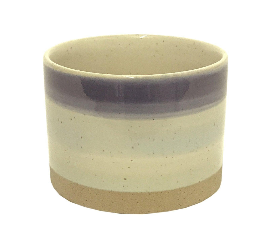 Blue Striped Ceramic Planter - Shades 4 Seasons