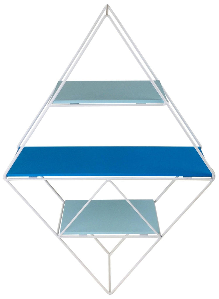 Blue Wire Geometric Shelf - Shades 4 Seasons