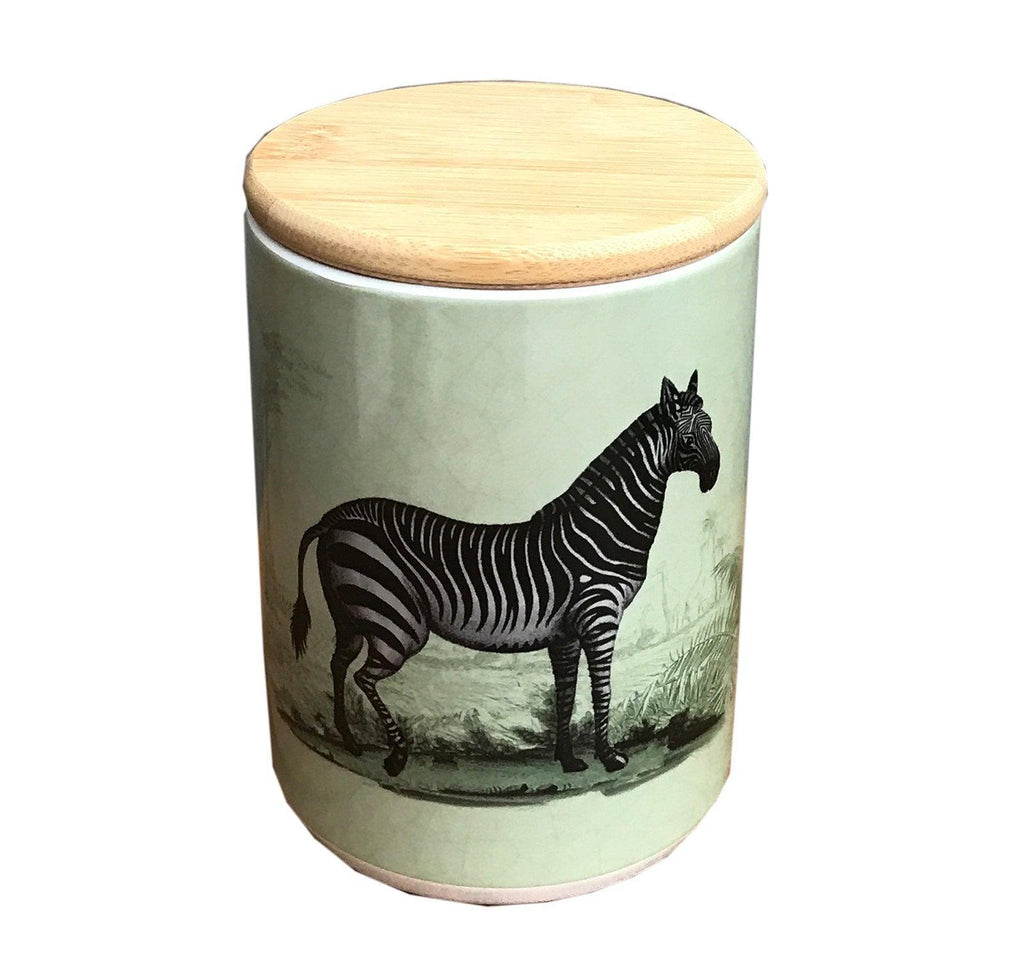 Ceramic Canister With Zebra - Shades 4 Seasons