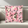 Pink and Yellow Camouflage Patterned Couch Cushion 18×18 Shades 4 Seasons