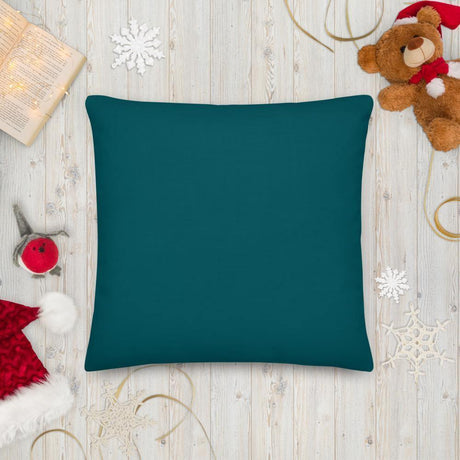 Christmas Couch Cushion - Holly Design on Blue Background Shades 4 Seasons
