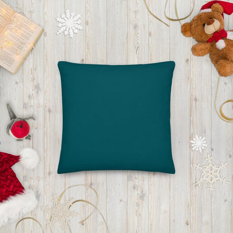 Christmas Couch Cushion - Holly Design on Blue Background Shades 4 Seasons