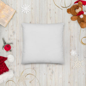 Christmas Couch Cushion - Holly Design on White Background 18″×18″ Shades 4 Seasons