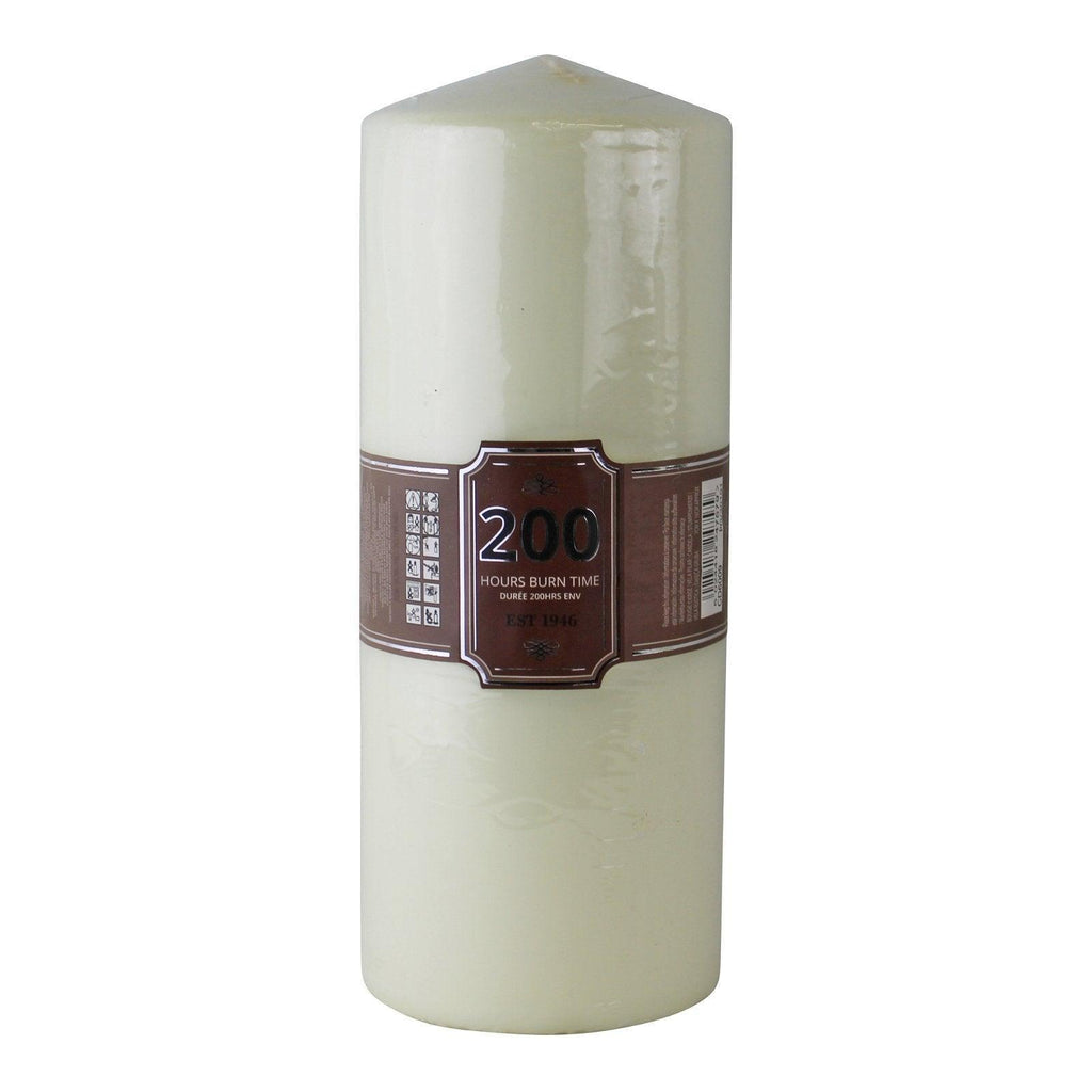 Cream Pillar Candle, 200hr Burn Time - Shades 4 Seasons