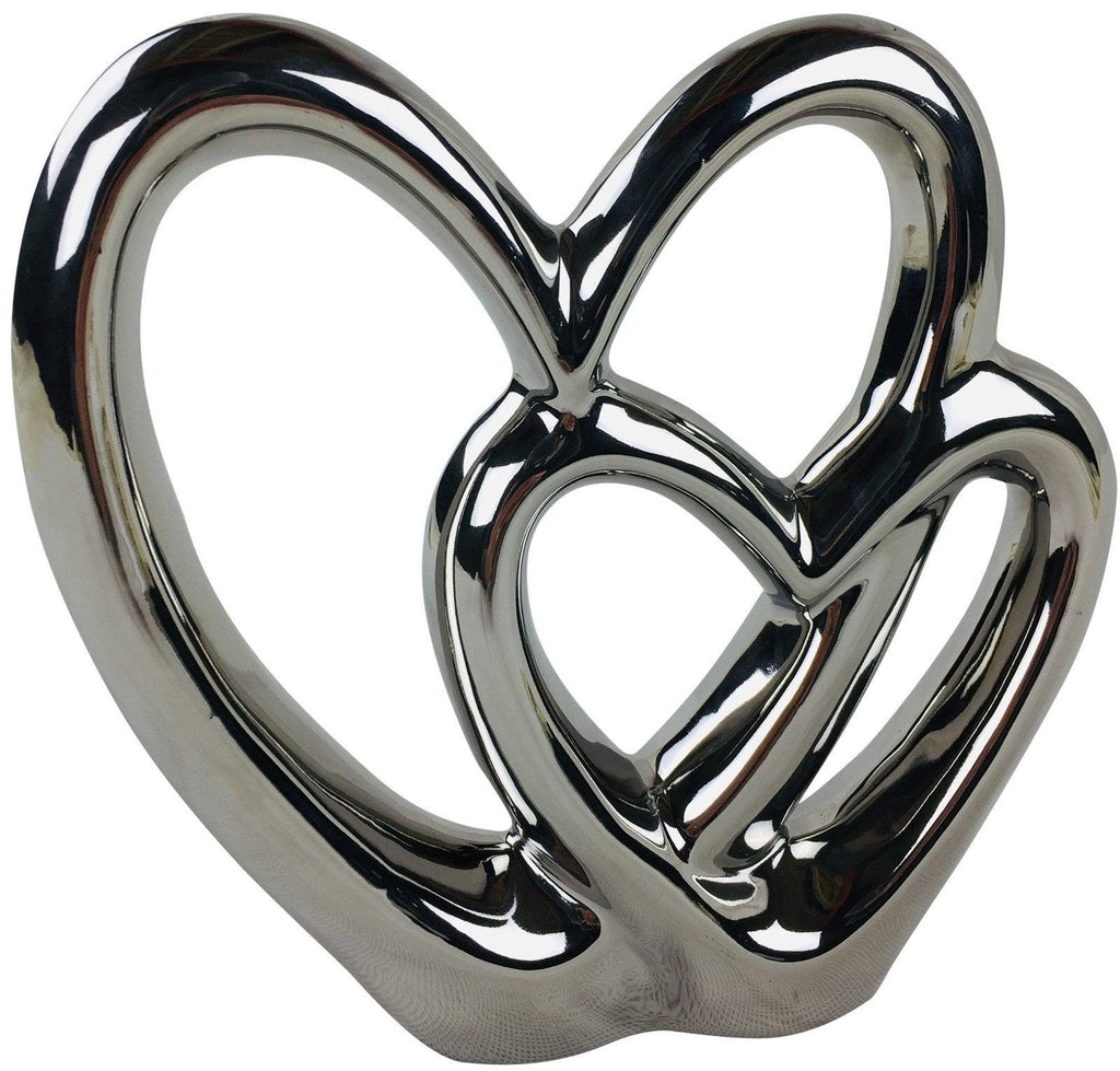 Double Heart Ornament 21cm - Shades 4 Seasons