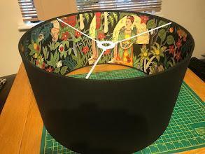 Double sided Black and Frida Kahlo fabric lampshade 50cm diameter - Shades 4 Seasons