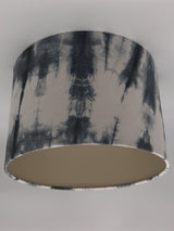 Black and White Hand Dyed Batik Fabric Light & Shadow Drum Lamp Shade Shades 4 Seasons