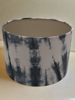 Black and White Hand Dyed Batik Fabric Light & Shadow Drum Lamp Shade Shades 4 Seasons