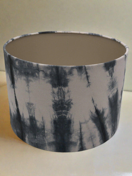 Black and White Hand Dyed Batik Fabric Light & Shadow Drum Lamp Shade Shades 4 Seasons